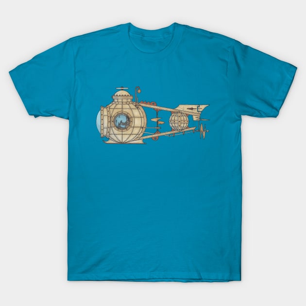 Steampunk Submarine T-Shirt by NathanLeber